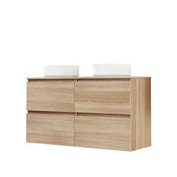 Baikal Mueble de Baño Deva. Mueble Suspendido en Pared Incluye Lavabo cerámico. Disponible en Fondo 39cm y 46cm. Mueble MONTADO.