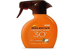 Bilboa, Trigger Solar Coconut Glow SPF 30, krem przeciwsłoneczny z olejem kokosowym i witaminą E, lekki dla skóry, wodoodporny ochrona przed słońcem, 250 ml