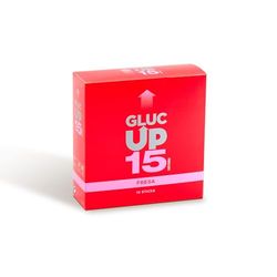 Gluc Up - Gluc Up 15, Complemento Alimenticio a Base de Glucosa, con 15 g de Glucosa, para las Bajadas de Glucosa, Sabor Fresa - 10 Stick de 30 ml