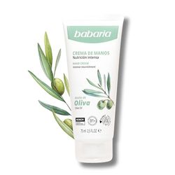 Babaria - Creme mãos rachadas e secas | Creme mãos reparador com azeite de oliva, creme de lençóis | Creme de mãos Working Hands