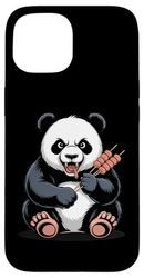 Panda with Yakitori Skewers Japan Streetwear Case for iPhone 15