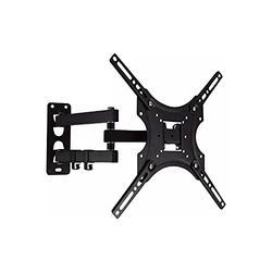 Philips SQM9232/00 - Supporto da parete per TV universale, orientabile, per TV da 17" a 42", LCD, OLED, QLED, LED al plasma curvo, colore: Nero
