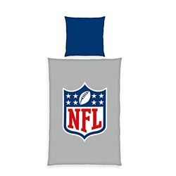 Klaus Herding GmbH NFL sängkläder, örngott ca 70 x 90 cm, påslakan ca 140 x 200 cm, med smidig dragkedja, 100% bomull