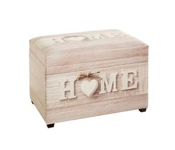 HAKU Mobel Storage Bench Motif, Synthetic Fabric With Leather Look, Mdf - Size: W 58 cm X H 42 cm X D 39 cm, Style: Industrial