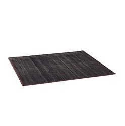 relaxdays - Tapete de banho feito de bambu, antiderrapante, 100 x 80 cm, cor preta