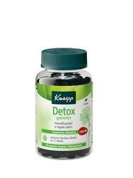 Kneipp Detox Gummies; Selenio, Vitamina E, Achicoria, Bardana; Contribuye al Funcionamiento de la Vesícula Biliar, Hígado y Riñones; Sin Azúcares Añadidos; Sabor Manzana y Limón; 60 unidades
