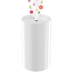 UrbanHomes Auto Aromatherapie Diffuser Thuis Draagbare Etherische Olie Diffuser Waterloze Essentiële Olie Koude Geurmeter Automatische Geursproeier, Wit