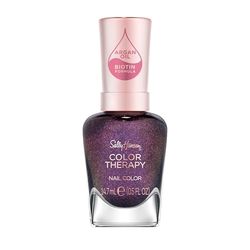 Sally Hansen Colour Therapy Nail Polish, 390 Royal Confidante, Strengthen and Nourish Nails, Infused with Biotin and Argan Oil, 3-in-1 Formula, High-Shine Finish, Salon Quality Results, 14.7ml