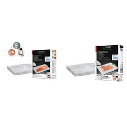 Caso 1220 Sacchetti Per Il Sottovuoto, 30 X 40 Cm, Confezione Da 50 Pezzi & 1201 Sacchetti Per Il Sottovuoto, 16 X 23 Cm, Confezione Da 50 Pezzi