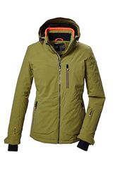 killtec Donna Giacca da sci/giacca funzionale con cappuccio e paraneve con chiusura a cerniera KSW 36 WMN SKI JCKT, kiwi, 46, 41970-000