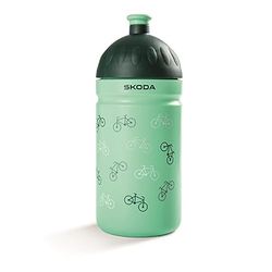 Skoda 6U0050309 - Borraccia da 500 ml, motivo: bicicletta, colore: Verde
