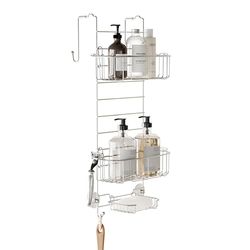 ZPC Zenith Products Corporation Zenna Home E7803STBB, Over-The-Shower Door Caddy, in Acciaio Inox
