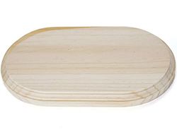 INNSPIRO Peana massiv furu oval inf. 16x9cm. sup. 14x7cm. alt. 1,5cm.