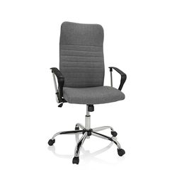 hjh OFFICE 729426 krzesło biurowe ARTON 40 materiał krzesło obrotowe, ergonomiczne, wysokie oparcie; szare