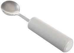 Homecraft Queens Cutlery, Teaspoon (Eligible for VAT relief in the UK) Stainless Steel Adaptive Dining Utensil for Elderly, Disabled, Handicapped, Large Built-Up Handle for Good Grip, Dishwasher Safe