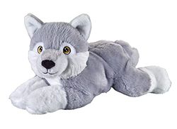 Bauer Spielwaren 12938 I Like My Planet Husky - Peluche de Husky (Material Reciclado), Color Gris y Blanco