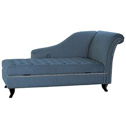 Canapé chaise longue DKD Home Decor bleu métal bois polyester (165,5 x 69 x 83 cm)