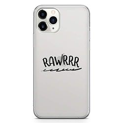 Zokko iPhone 11 Pro Max Rawrrrrrrrrr-fodral - mjukt genomskinligt bläck svart