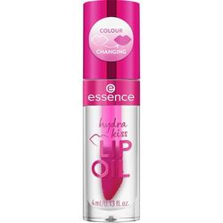 Essence Cosmetics Hydra Kiss Olio Labbra, Idratante, Curativo, con Oli, Lucida, Rugiadosa, 4 ml