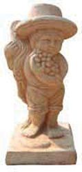 “STATUA PUTTINO” IN TERRACOTTA, FATTA A MANO; ALTEZZA CM. 70, DIAMETRO CM. 34.