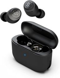 JLab Go Air Pop Ecouteurs Bluetooth sans Fil - Écouteurs Intra-Auriculaires avec Micro, 32+ Heures d'Autonomie, Ecouteur et Boîtier de Charge USB, Oreillette Son Personnalisé EQ3, Noir