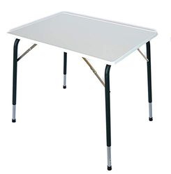 Castelmerlino Mesa plegable melamina con patas telescópicas, 80x60 cm