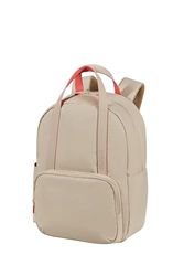 American Tourister Puffypop - Mochila para portátil (49 cm, 21 L, compartimento para AirPods, compartimento acolchado para portátil, ergonómica, ideal para la escuela, trabajo y viajes), color beige