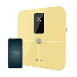 Cecotec Pèse-Personne intelligent Surface Precision 10400 Smart Healthy Vision Yellow. Mesure de la bio-impédance, Grand écran, Jusqu’à 15 paramètres différents