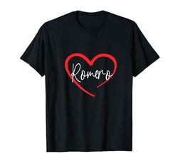 Romero I Heart Romero I Love Romero Personalizado Camiseta