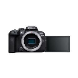 Canon EOS R10 APS-C mirrorless nera (24,2 Mp, - fino a 23 fps, DIGIC X, video 4K UHD fino 60p, Dual Pixel CMOS Auto Focus II, Display touchscreen orientabile da 7,5 cm, Wi-Fi, Bluetooth)