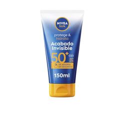 NIVEA SUN Protect & Idrata Finiture Invisibili SPF 50+ (150 ml), lozione solare dalla texture leggera, crema idratante con acido ialuronico, crema protettiva impermeabile
