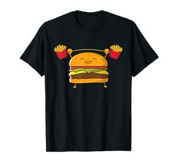 Peso per bilanciere, per hamburger e patatine fritte Maglietta