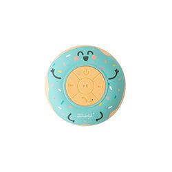 Altoparlante da doccia Wonderful Bluetooth senza fili impermeabile e a forma di Beignet con 3-4 ore di autonomia e ventosa per aderire, colore verde