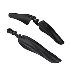 Relaxdays, Conjunto preto guarda-lamas bicicleta dianteiro e traseiro 24 a 28 polegadas, plástico, adultos unissexo, 10,5 x 7,5 x 55 cm