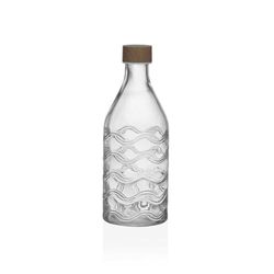 Versa Flaska 1 l Vågor Glas Gjuten aluminium 9,8 x 25,1 x 9,8 cm