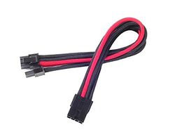Silverstone Tek Sleeved Extension Power Supply Cable with 1 x 8-Pin to PCI-E 8-Pin Connector nero/rosso