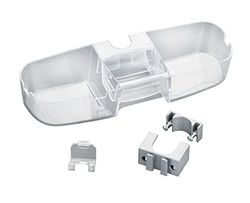 WENKO Valet pour barre de douche Premium Duschregal mit 3 Fächern und Haken Transparent