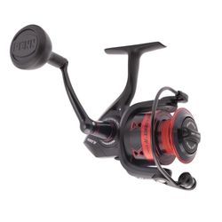 PENN Fierce IV Spinning, vismolens, spinhaspels, zee - kustvissen, veelzijdig zeevissen voor boot, kajak, kust, jigging, surfen en allround gebruik, uniseks, zwart/rood, 2500
