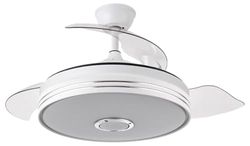 Zarivy Ventilateur DC 72 W, 6120 lm, 3 pales, déplacement 110°, 3 couleurs, télécommande, minuteur, mémoire - Idéal pour climatisation et confort.