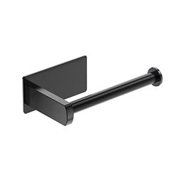 EMPAVA Soporte Autoadhesivo para Papel higiénico SUS304 de Acero Inoxidable, sin taladrar, para baño, Cocina, baño, Color Negro