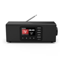 Hama Radio digitale con sveglia (radio DAB con grande display, radio da cucina, DAB+, radio senior con funzionamento semplice, Bluetooth, FM, radiosveglia, radio stereo, piccola radio con buona