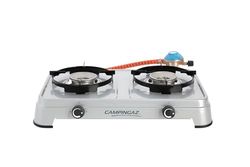 Campingaz Camping Cook CV gasfornuis, 2-pits campingfornuis, bediening met gaspatroon, draagbaar gasfornuis met 3600 W, cartridgefornuis met 2 traploos verstelbare kookplaten