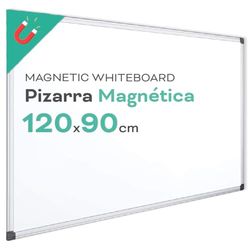 Lavagna magnetica bianca, cornice in alluminio, superficie liscia facile da cancellare, lavagna per prendere appunti, disegnare, insegnare o organizzare, strumento per ufficio e scuola - Ofituria (120