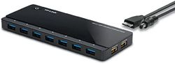 TP-Link UH720 Hub USB 3.0, Hub de 7 Puertos, 2 Puertos de Carga exclusivos de 2.4 A, Indicador LED, Tecnología Carga Inteligente, Protección antiestática, Negro