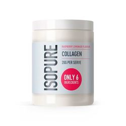 Isopure Collagen Powder Raspberry Lemonade Flavour with Vitamin C for Skin & Joint Support – 20 g Collagen per Serve, Sugar-Free, No Artificial Flavours or Sweeteners – 345 g