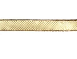 Decoratief lint met gouden ruiten 4 cm x 10 m.
