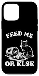 Feed Me Or Else Plante pour Chat Chaton Plantes Amoureux des chats Coque pour iPhone 12 mini