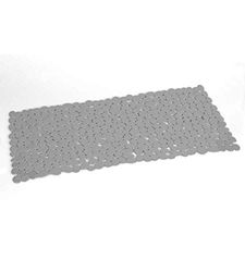 Gedy G-River Baignoire antidérapante avec ventouses, Dimensions : 35 x 70 cm, Tapis de Bain en résine, Finition Grise, Design R&S, fabriqué en Italie, Tapis Lavable en Machine, 2 Ans de Garantie