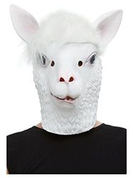 Smiffys Mask Máscara de látex de llama, color blanco, One Size (50879)
