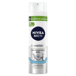 NIVEA MEN Sensitive One Stroke 0% Alcohol Shaving Gel 200ml